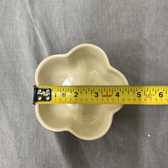 (2) Denby Flower Individual Mini Casserole Dish Cherry Red Discontinued Ramekin - Picture 10 of 11